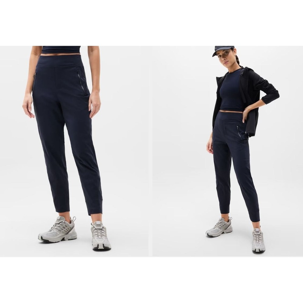 Athleta Size 2 Trekkie North Jogger Women Black Hiking Travel Pants 533655-00